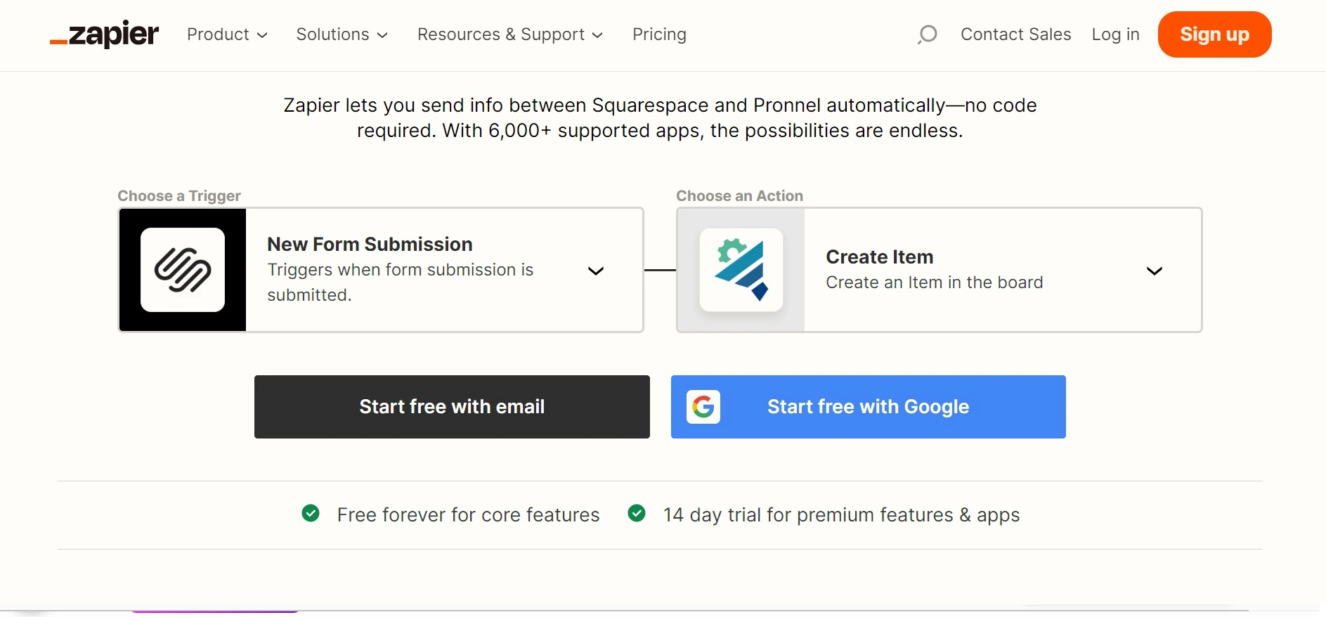 Pronnel-SquareSpace-Zapier-Integration