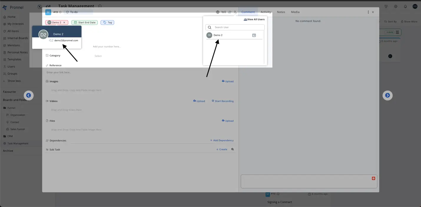  Item creators or assignees automatically become collaborators.