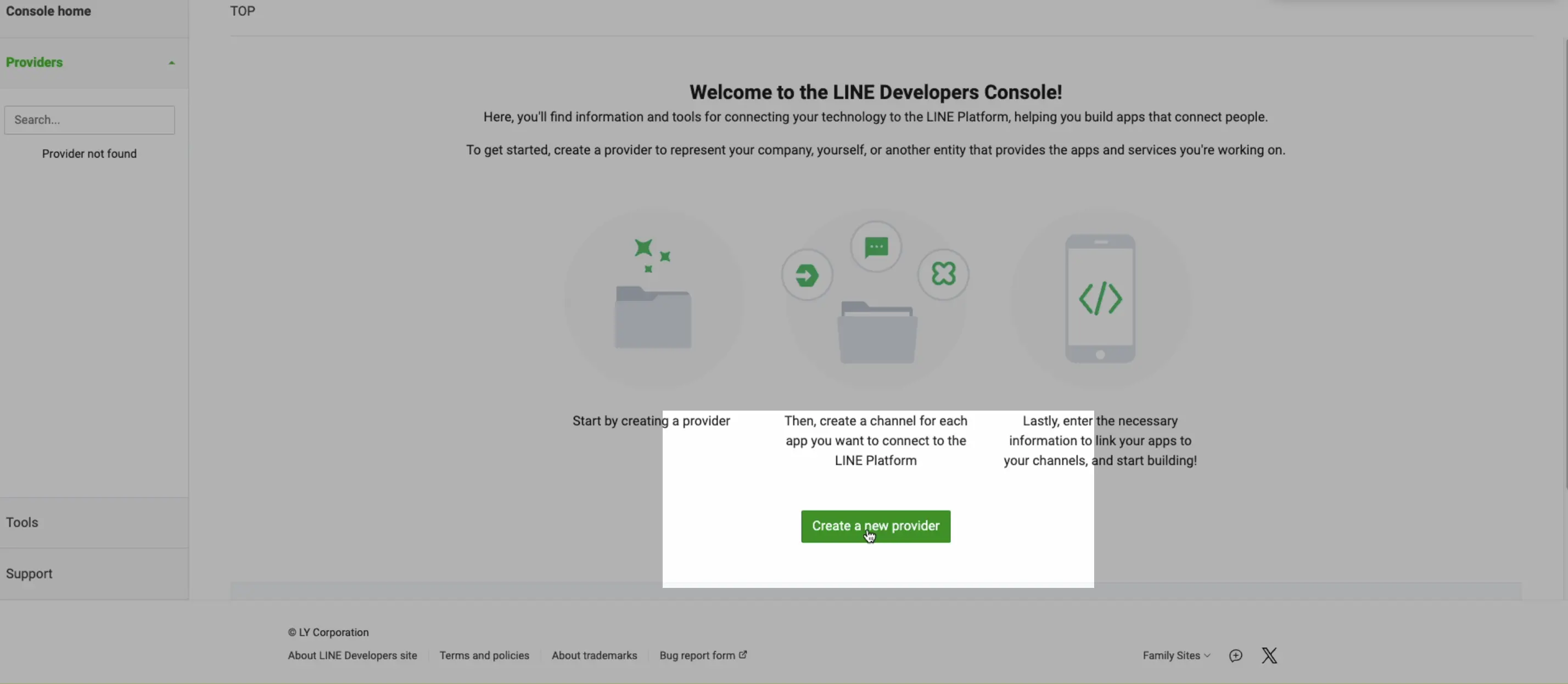 Create a new business provider