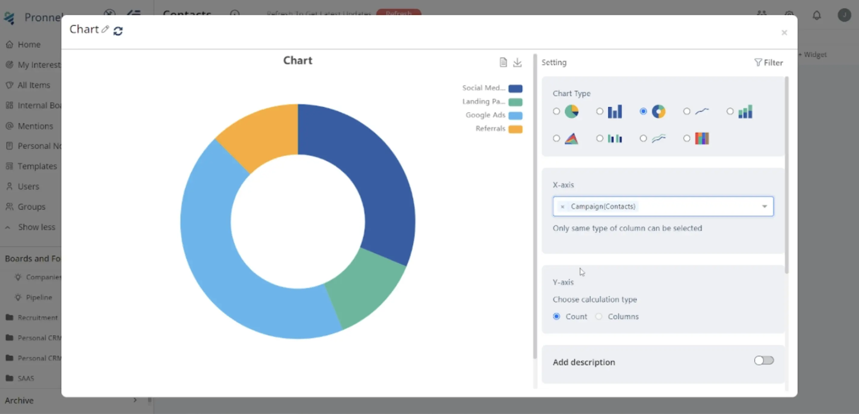 Configure the Donut Chart Widget