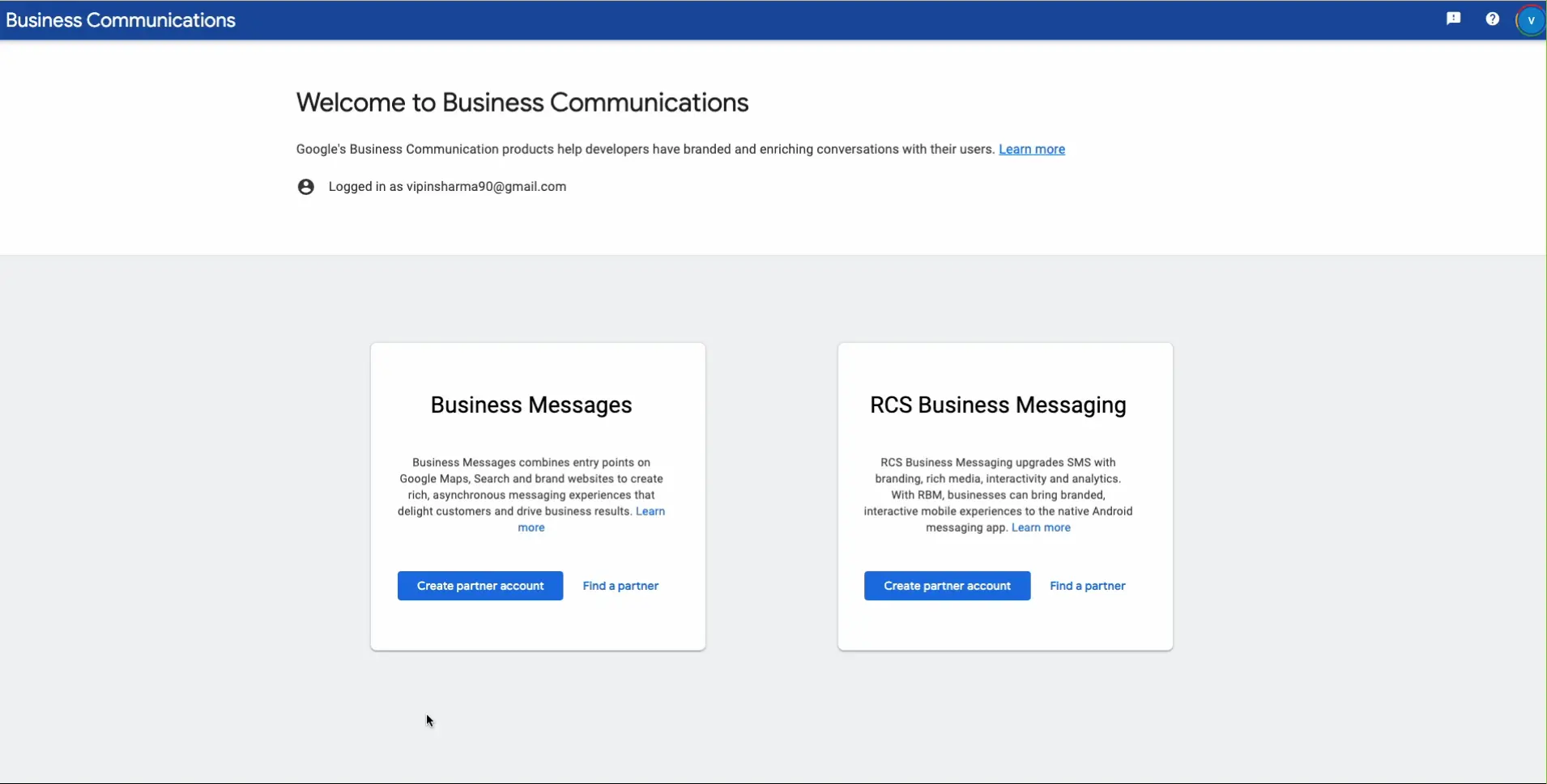 create a new partner account