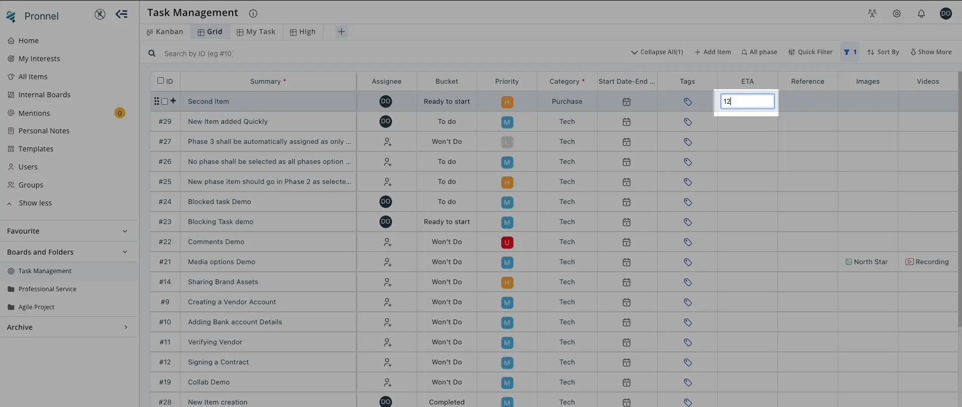 Click on any grid cell, and you can modify its value.