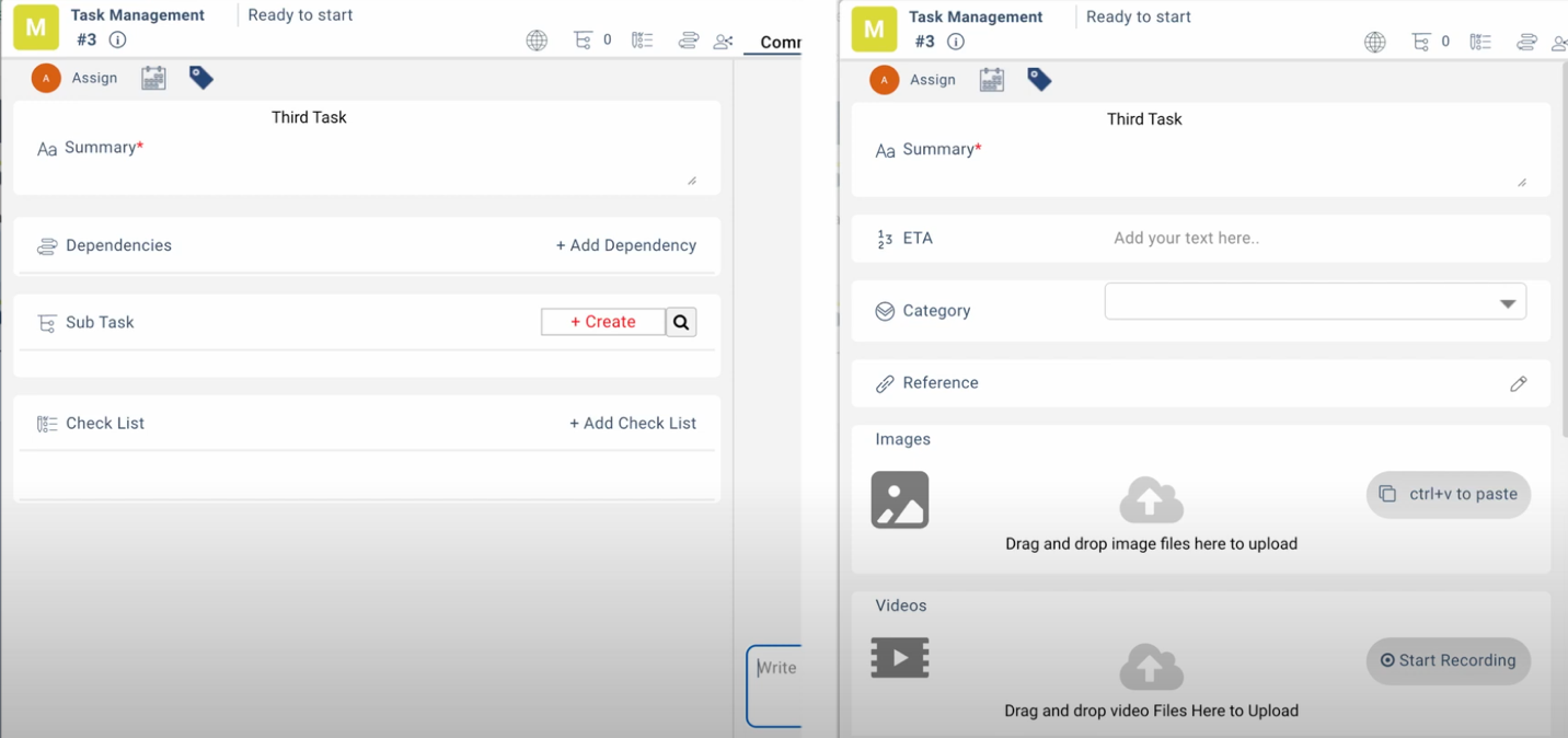 With different item attributes, we can capture needed information about the process, lead, contact or task.