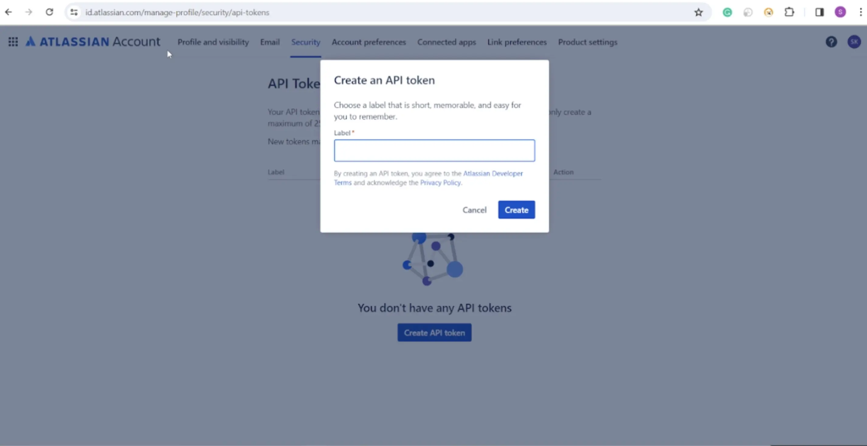 Provide a label for the token