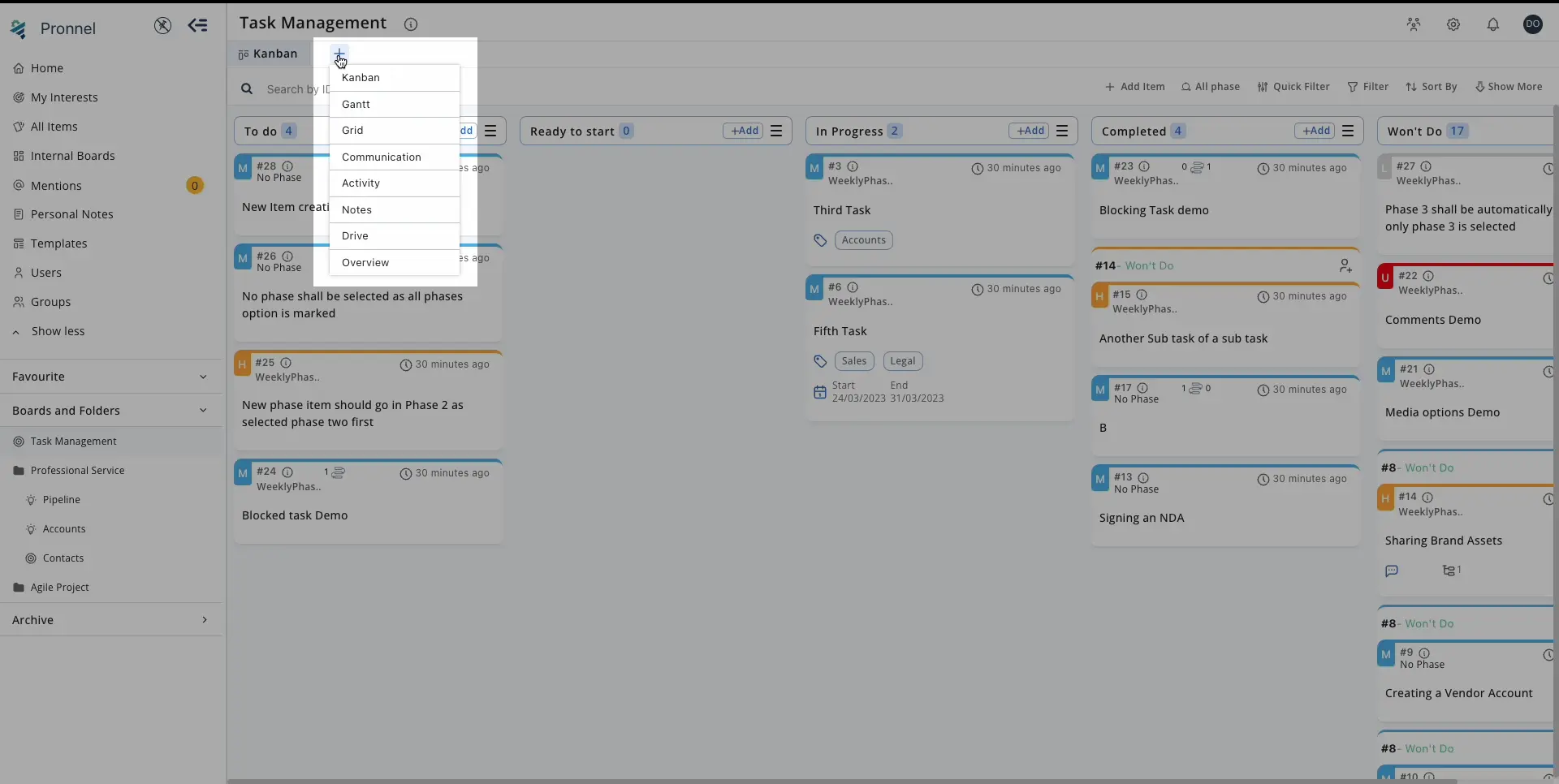 Create new Kanban View