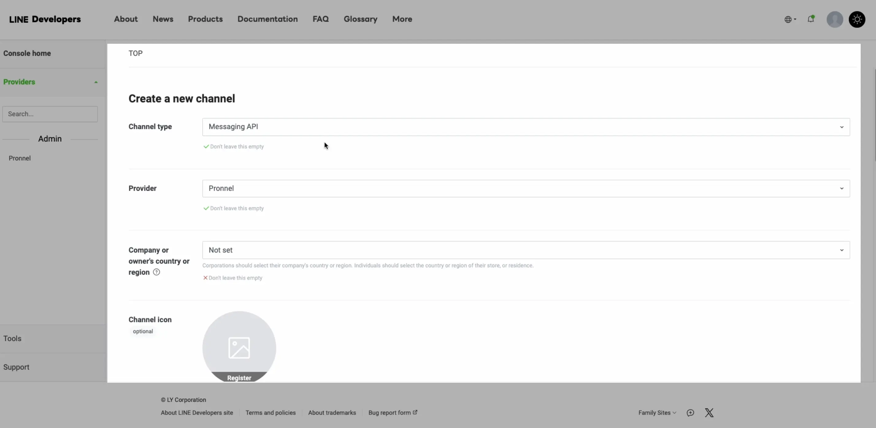 Add channel information