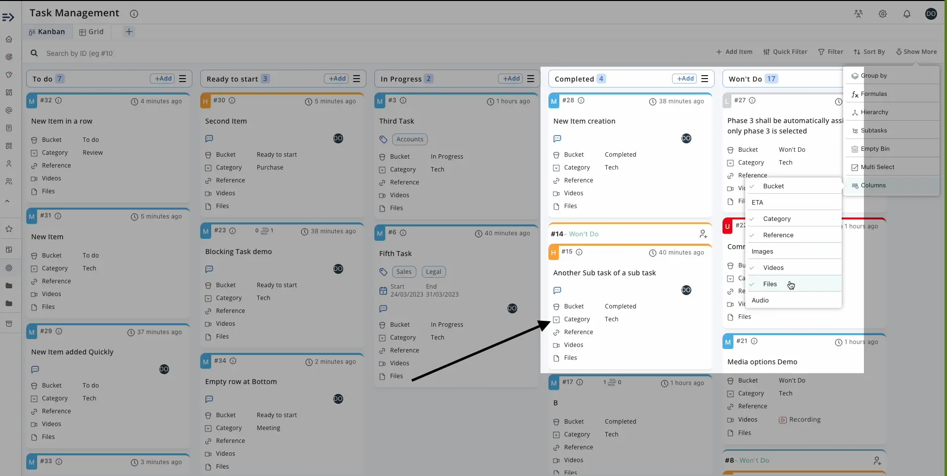 The attributes you choose will be readily visible on the item cards, saving you time in future sessions.