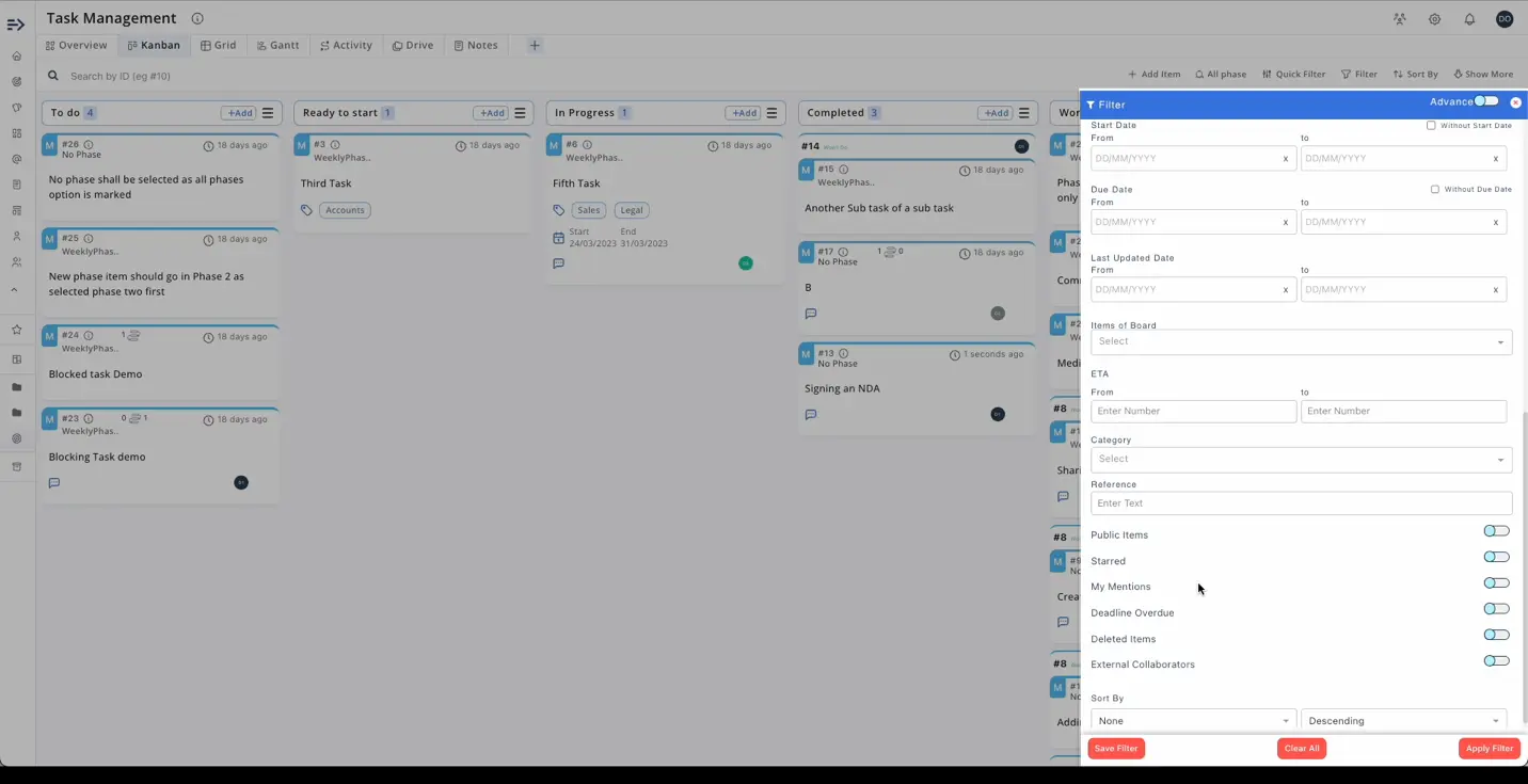  Special filters to access the data  such as starred items, mentions, delayed items etc. quickly.