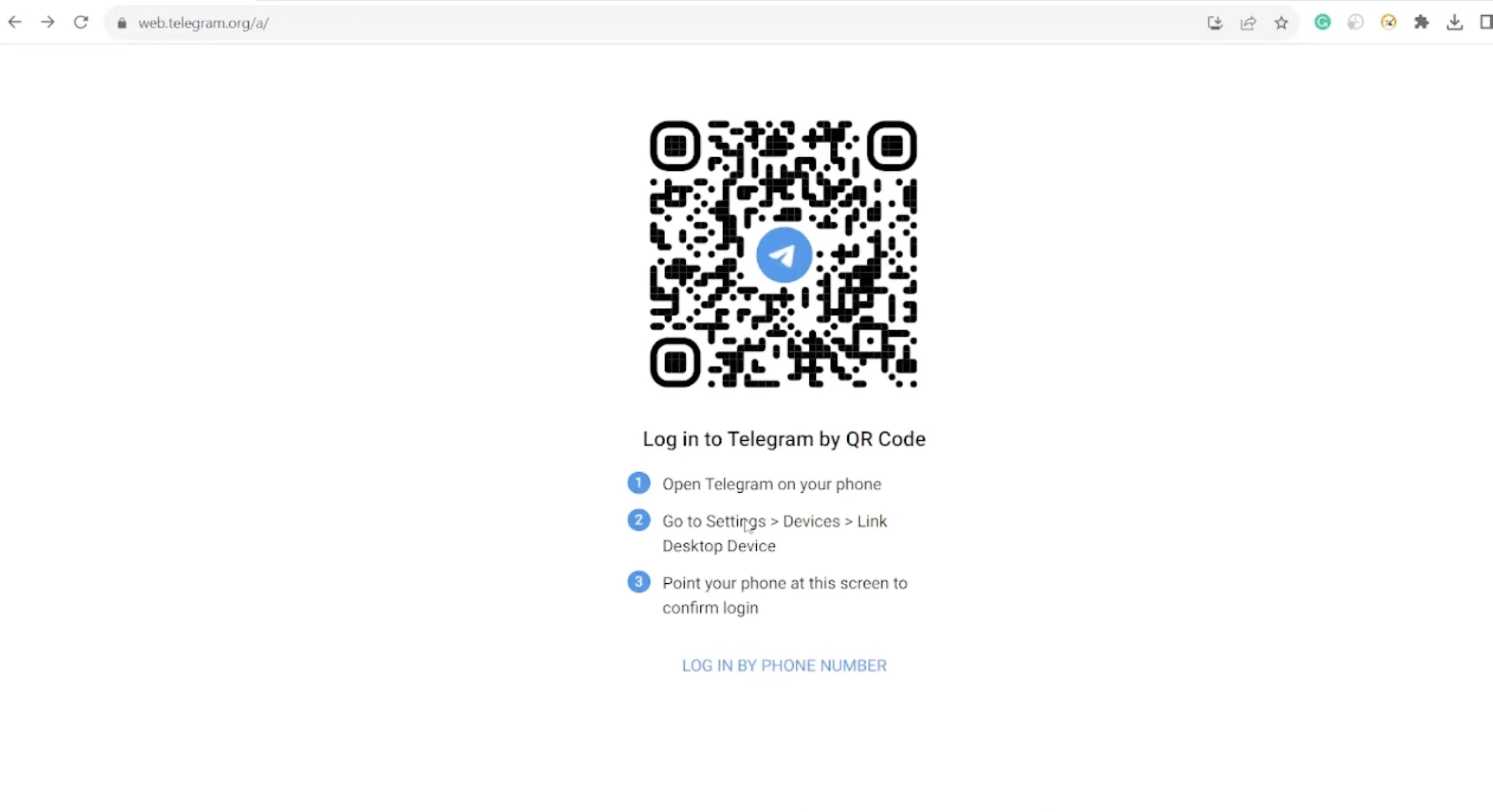 Telegram Web Login