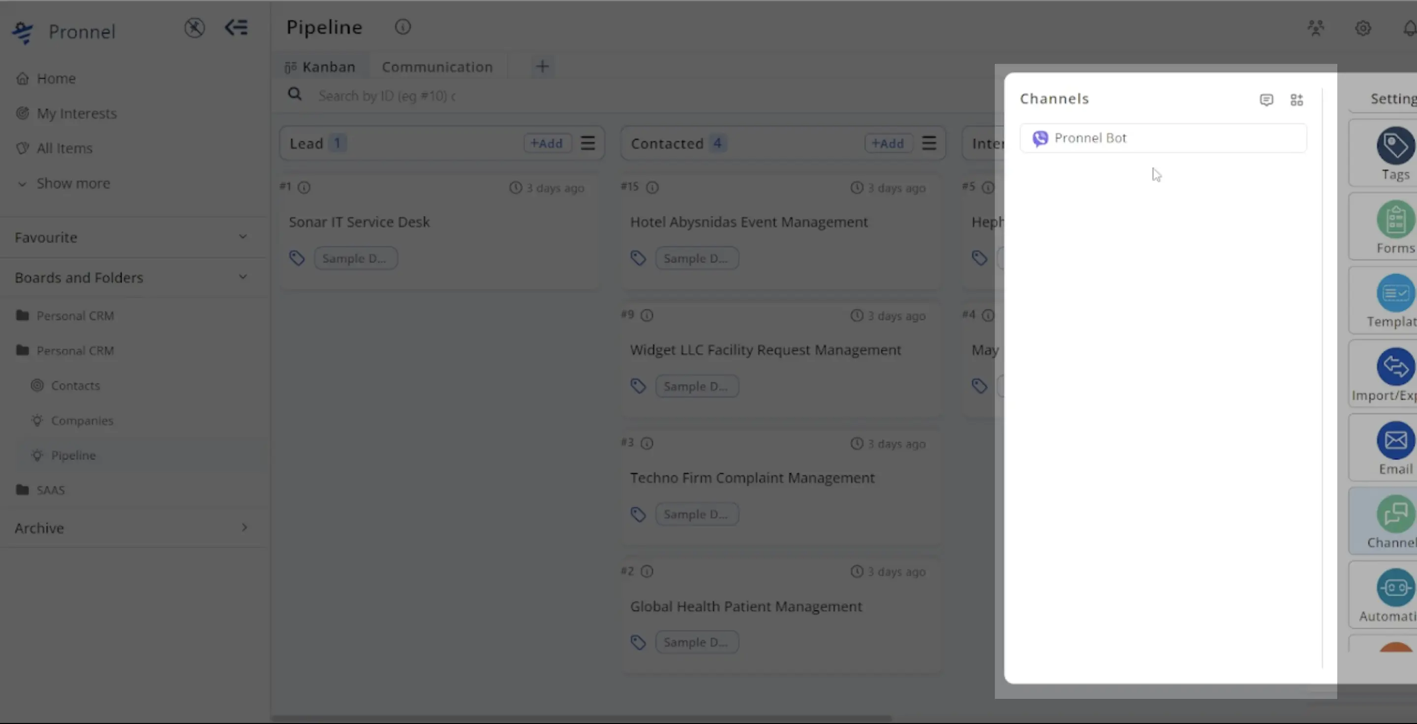 Click on connect button to successfully complete the viber bot integration with Pronnel