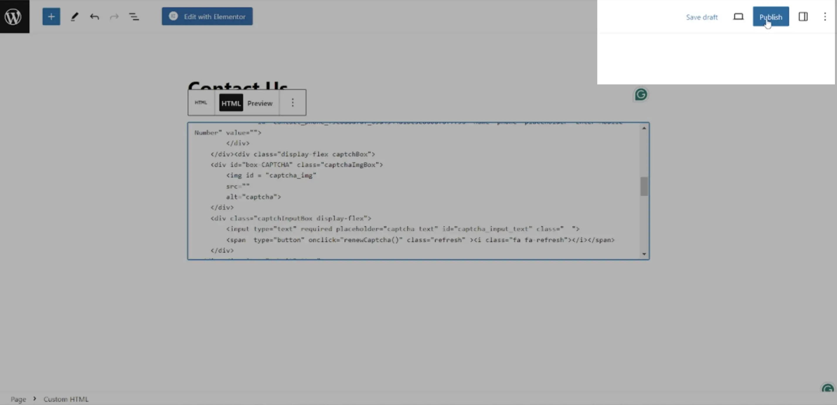 'Publish' option to make your Pronnel form live on your website.