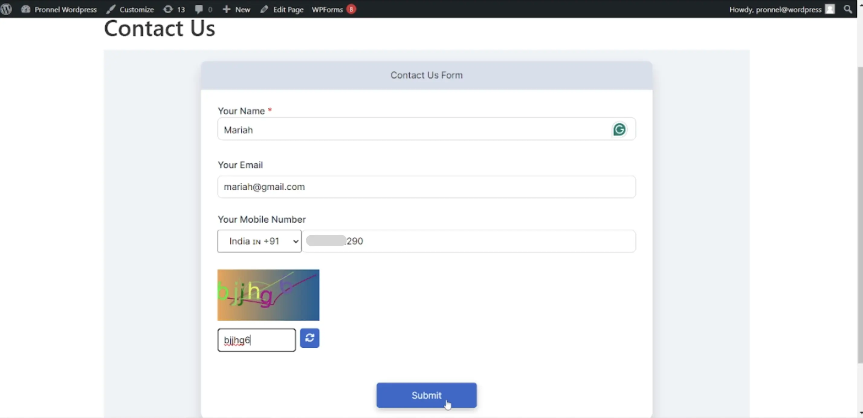 Submit the Form