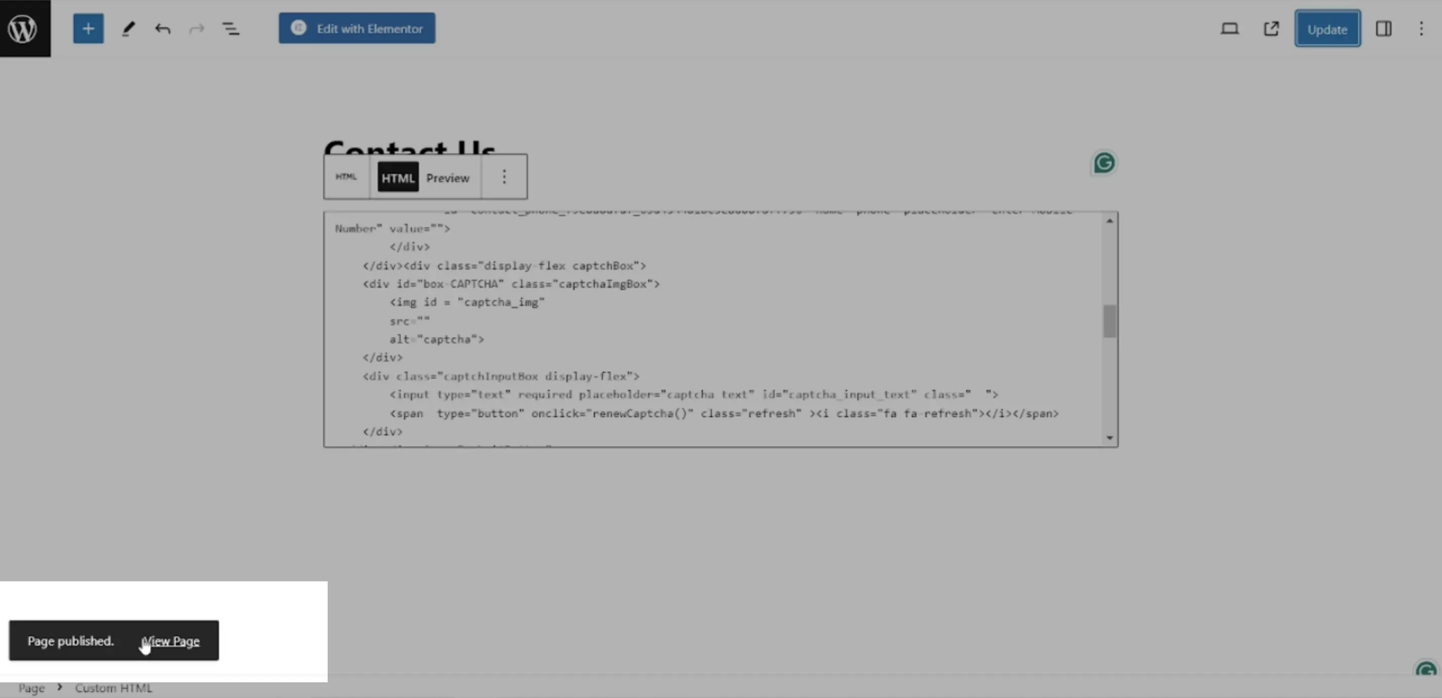 Test the Form Page