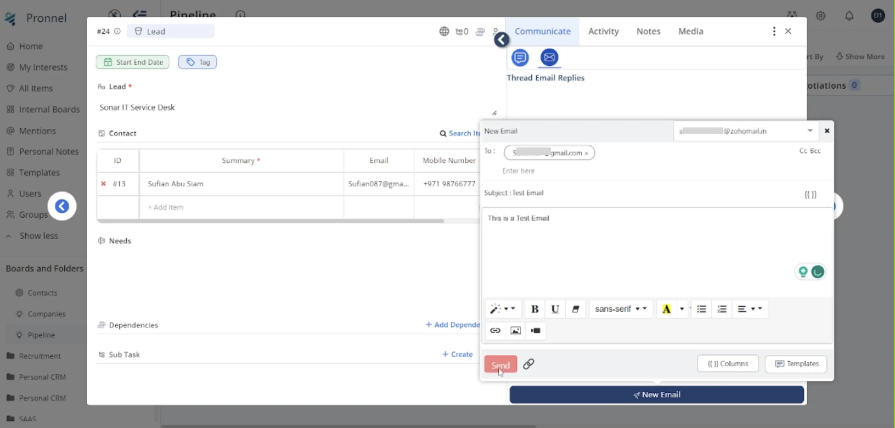 Provides a centralized email and work-related tasks hub.